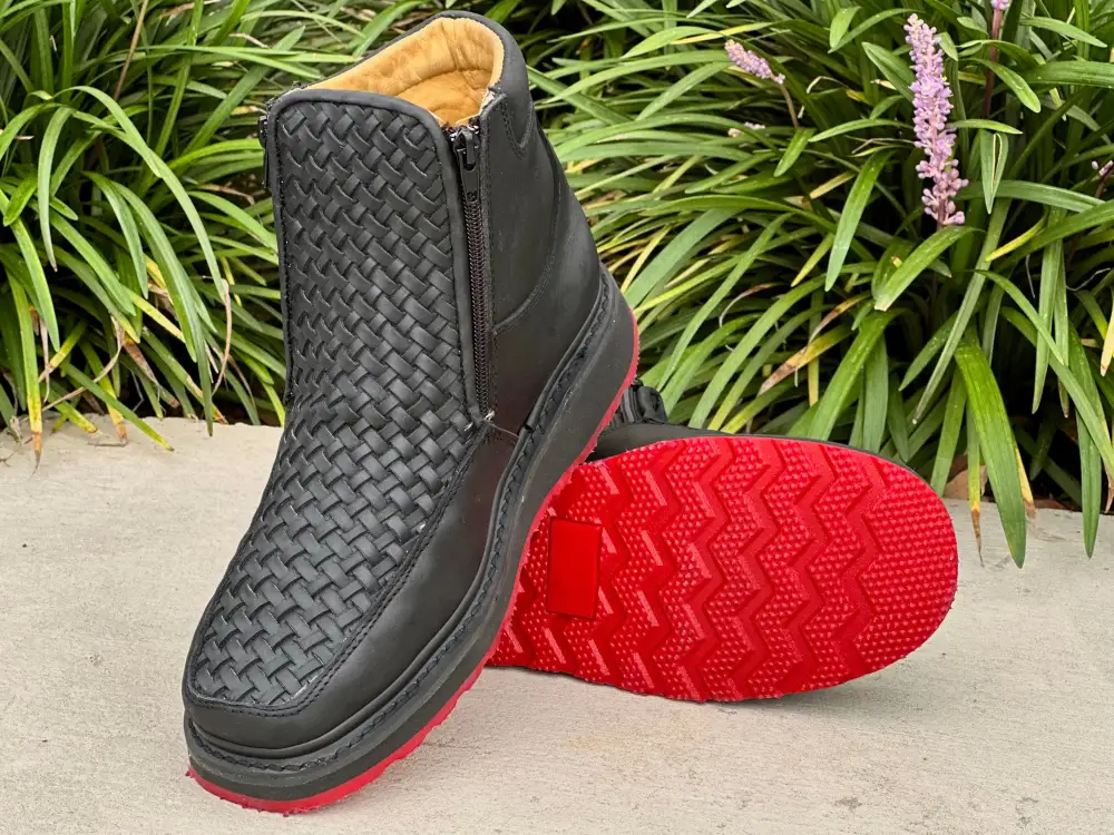 Men’s Black Basket Weave Artesanal Shoes