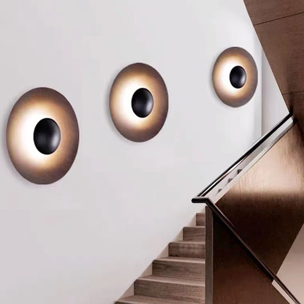 Nordic Minimalist Round Background Decorative LED Wall Lamp for Living Room Bedside