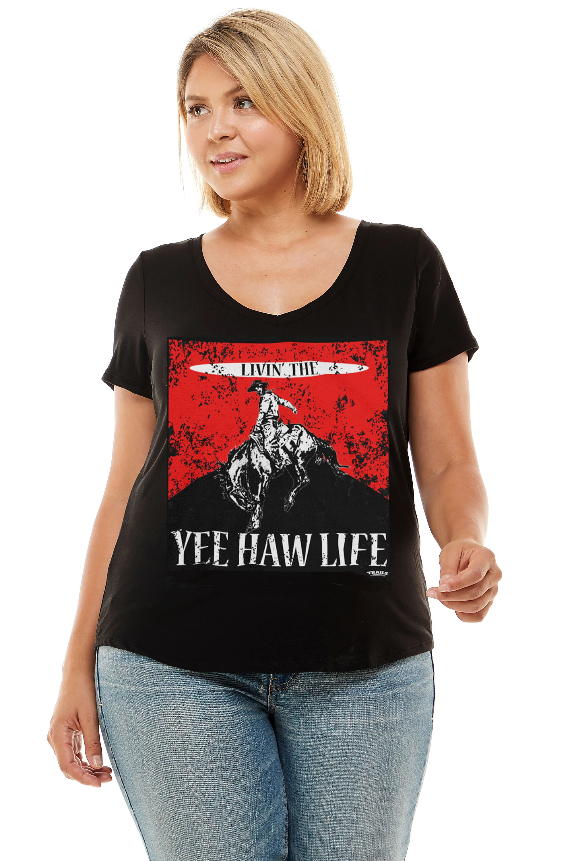 LIVIN THE YEE HAW LIFE V NECK