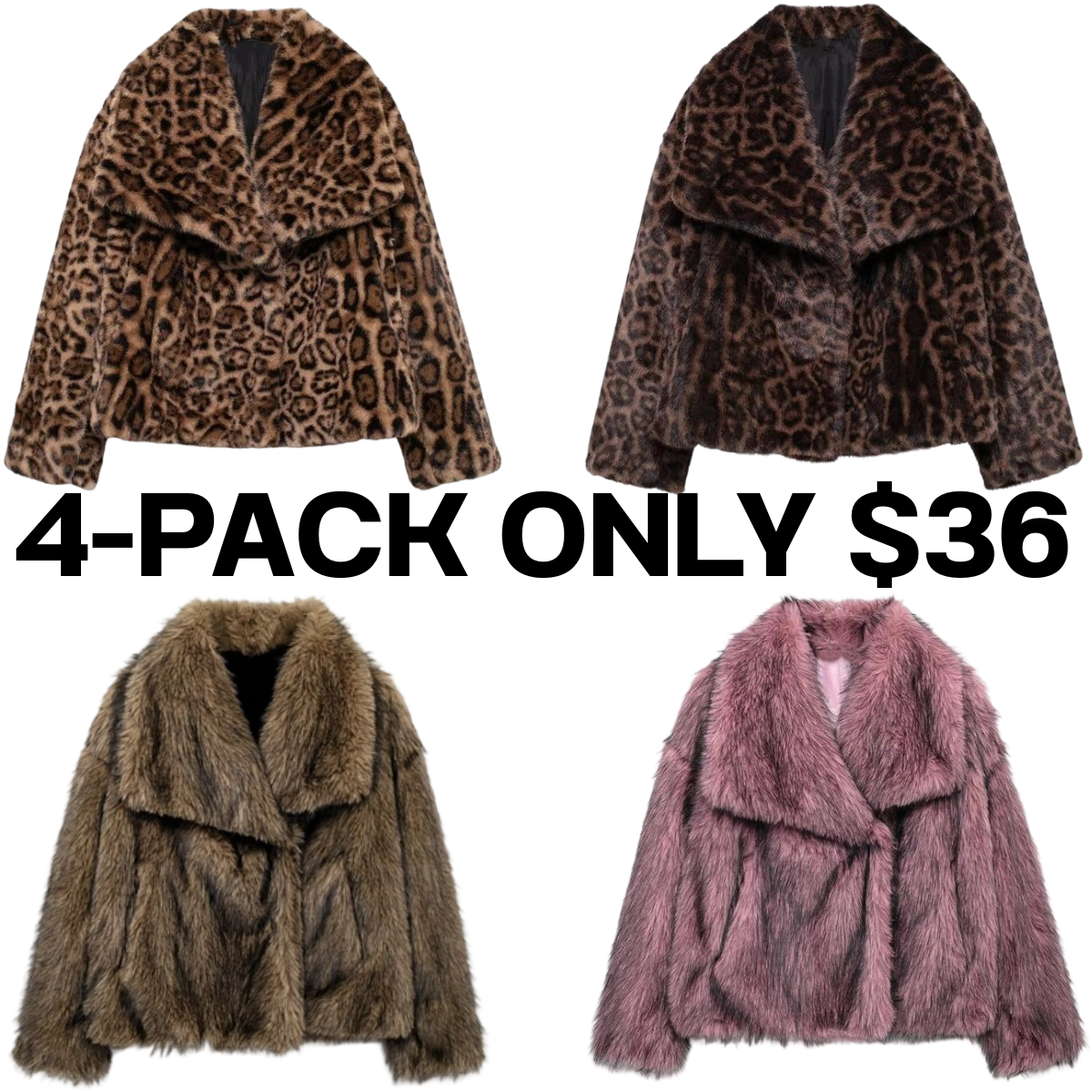 🔥🔥Last Day 95% OFF🎨 - 🐑Women's Faux Fur Collared Jacket