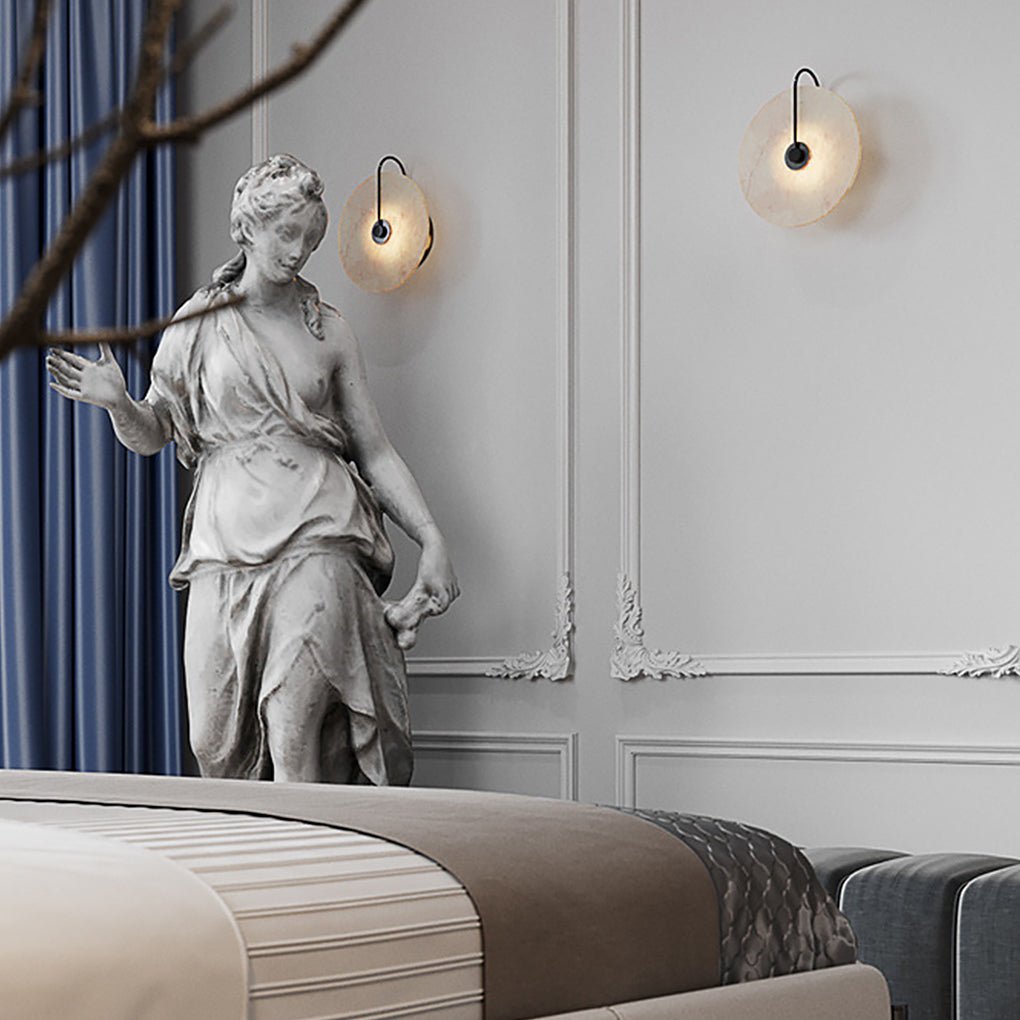Modern Minimalist Marble Pattern Design Living Room Backdrop Decorative Wall Sconces