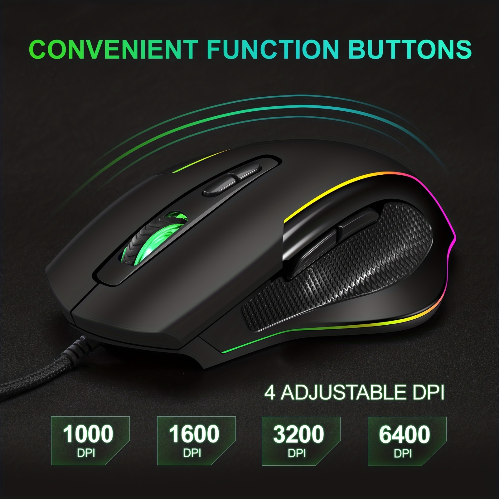 Wired USB Gaming Mouse LED Color Luminescence Gaming Mouse