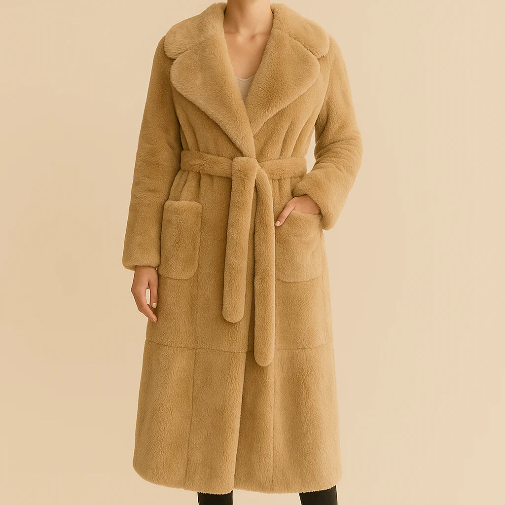 Velvet Luxe Belted Coat