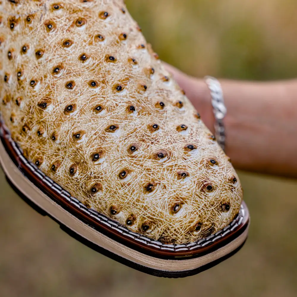 Desert Orix Ostrich Leather Boots With 3D Lightweight Sole - Composite Toe