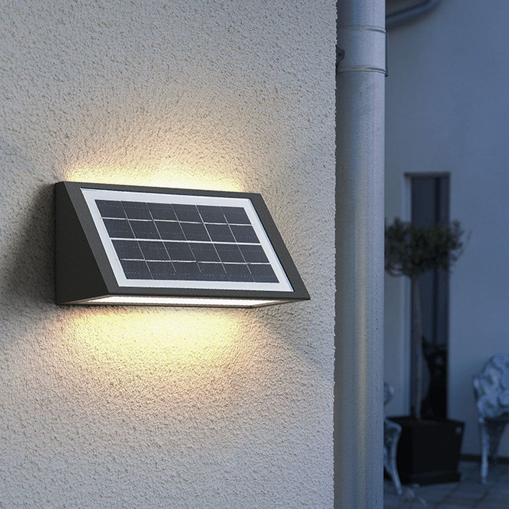 Minimalist LED Light Controlled Solar Bidirectional Lighting Outdoor Wall Light