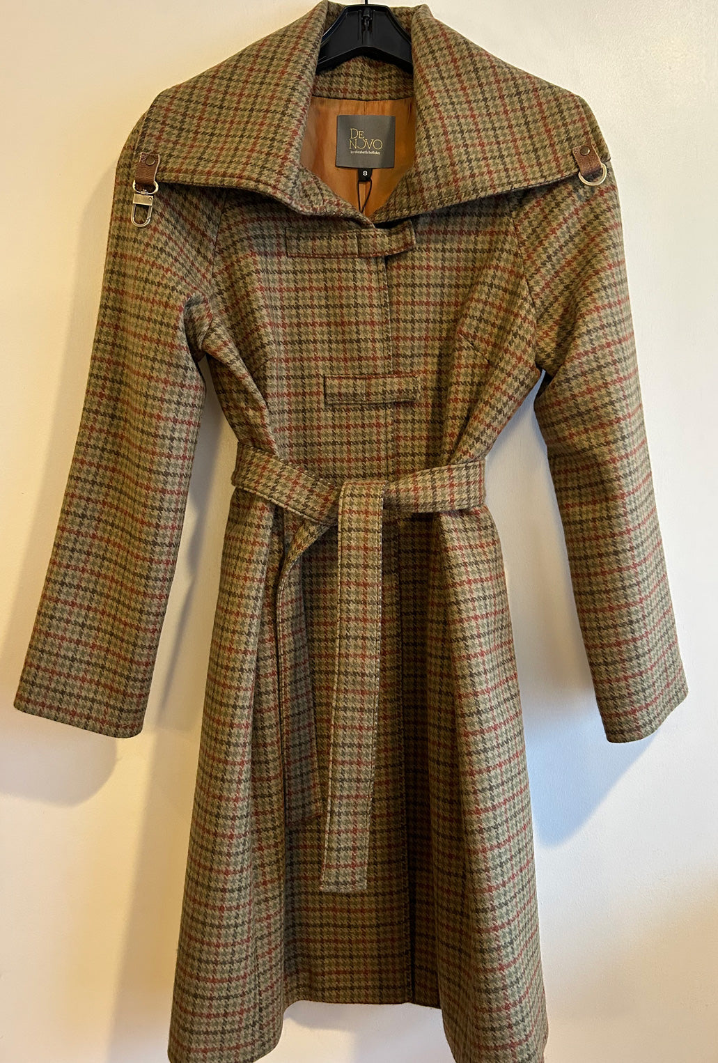 PLAID CROSSBAR RAGLAN COAT