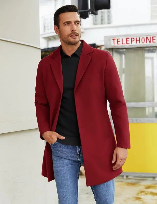 🔥Last Day 95% OFF🔥Men's Wool Blend Overcoat