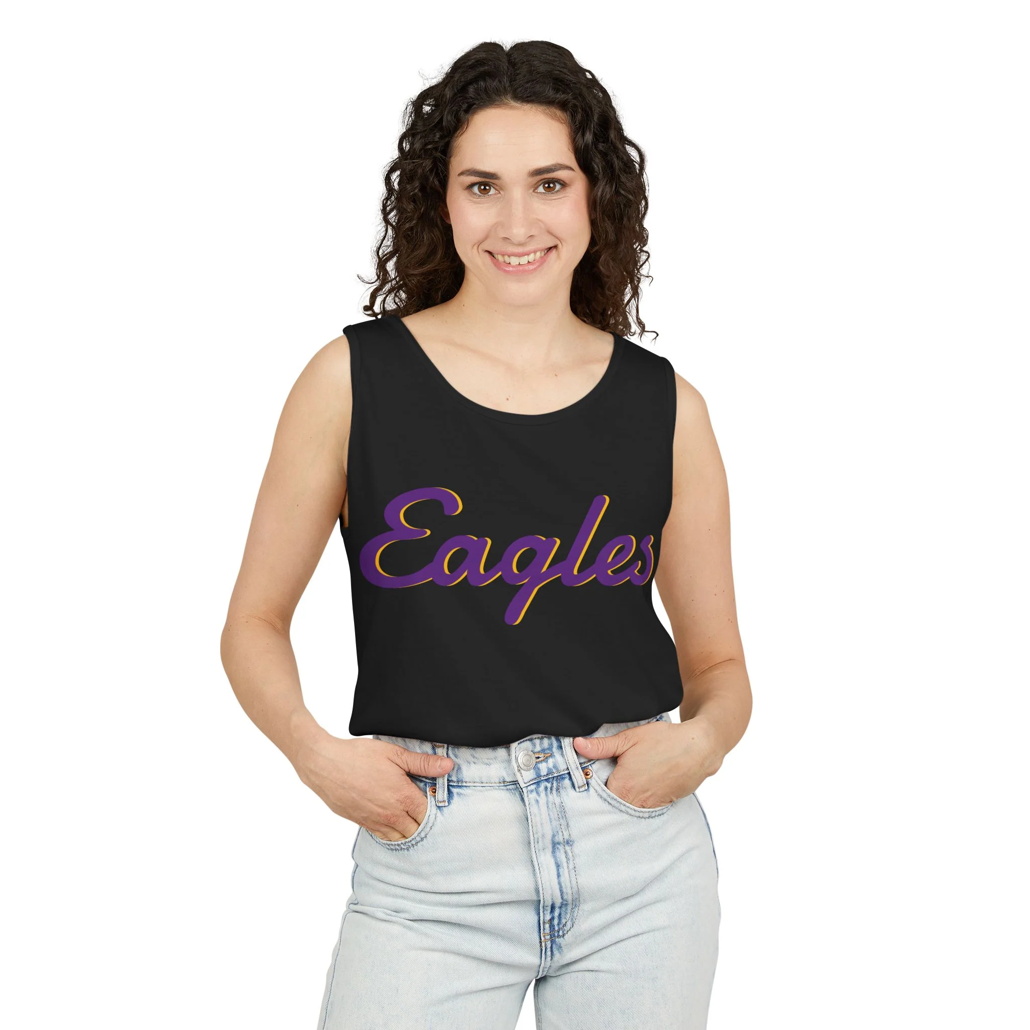 Eagles Unisex Garment-Dyed Tank Top - Casual Summer Apparel for Sports Enthusiasts