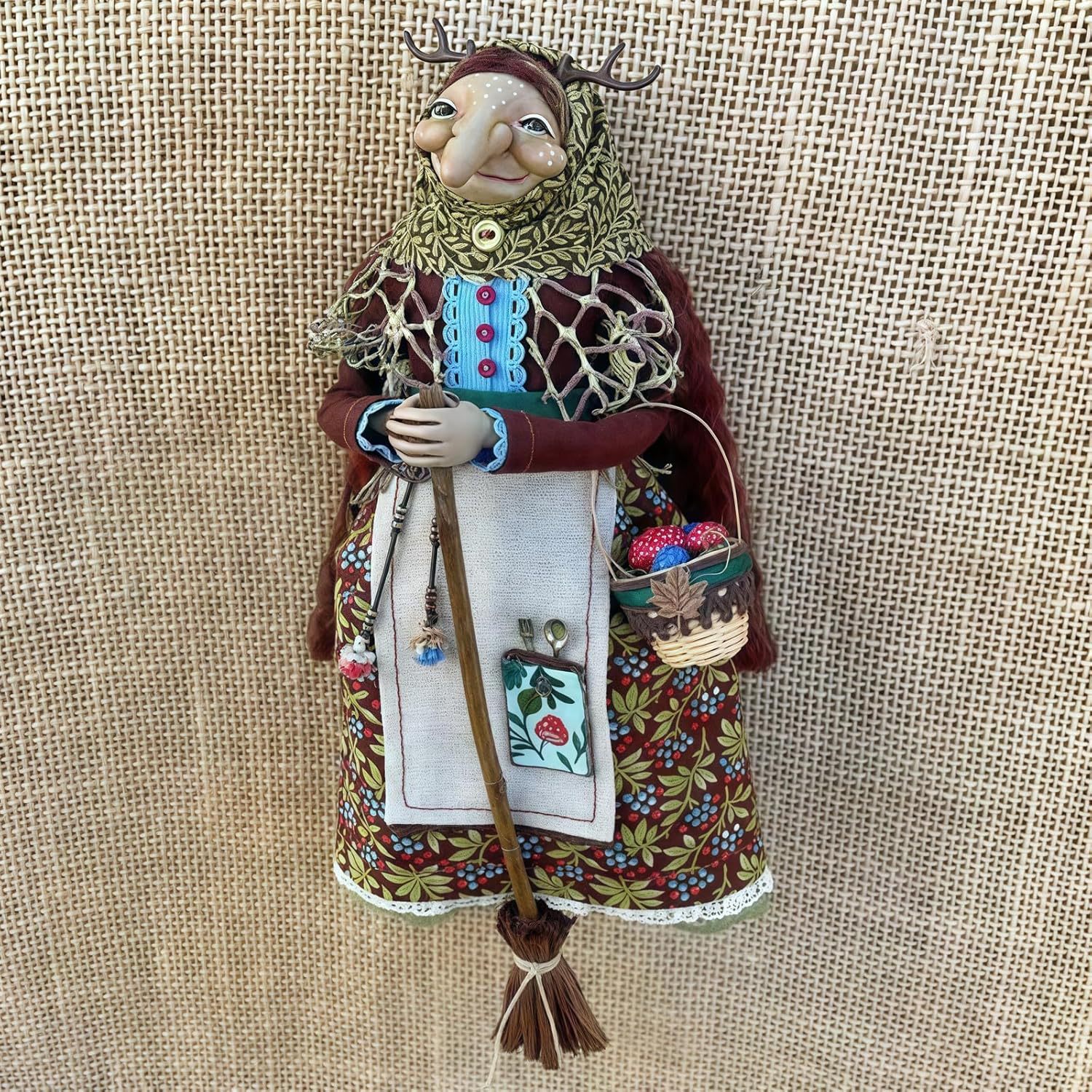 Handmade Kitchen Witch Doll  Your Kitchen's Lucky Charm & Whimsical Companion