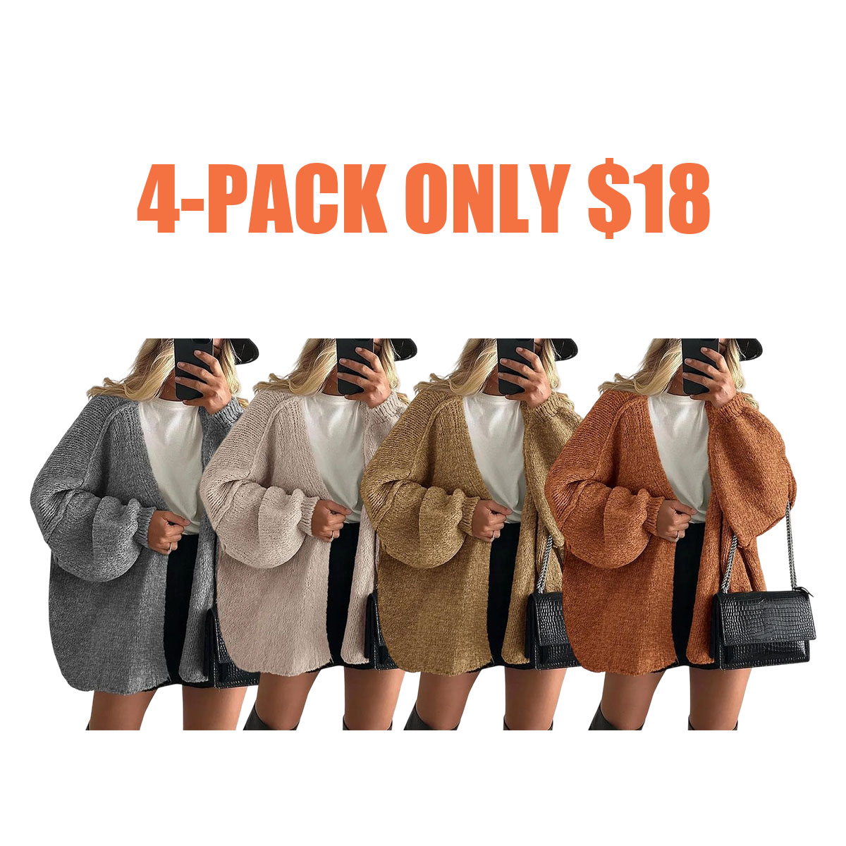 Women's autumn oversized long cardigan sweater