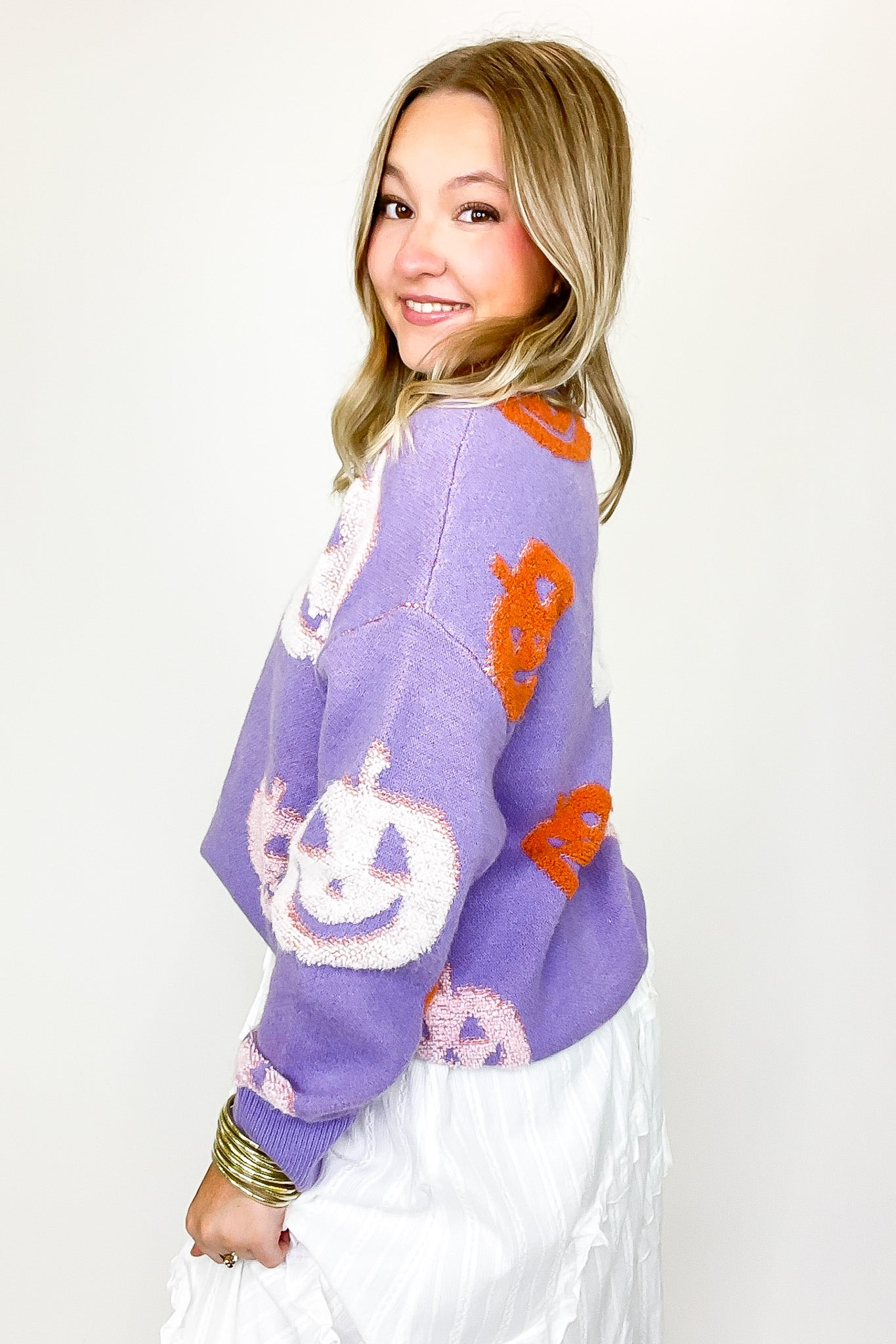 Fall Frosting Pumpkin Knit Sweater - FINAL SALE