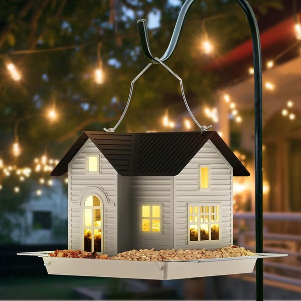 Solar Bird Feeders for Outdoors Hanging-Attracts Wild Birds,Cardinals & Night Migrants