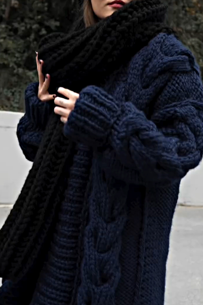 Women's textured casual sweater cardigan