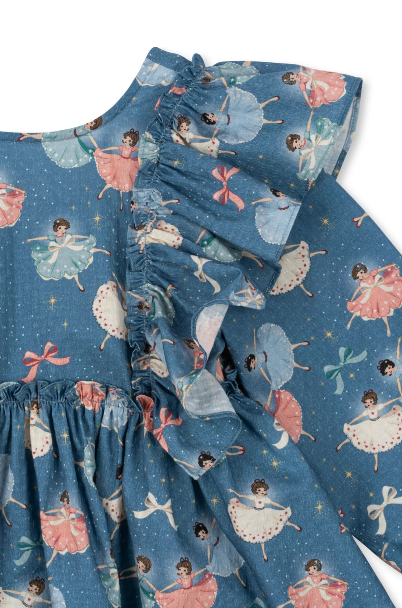 evia ls bow dress gots - snow bow ballerina