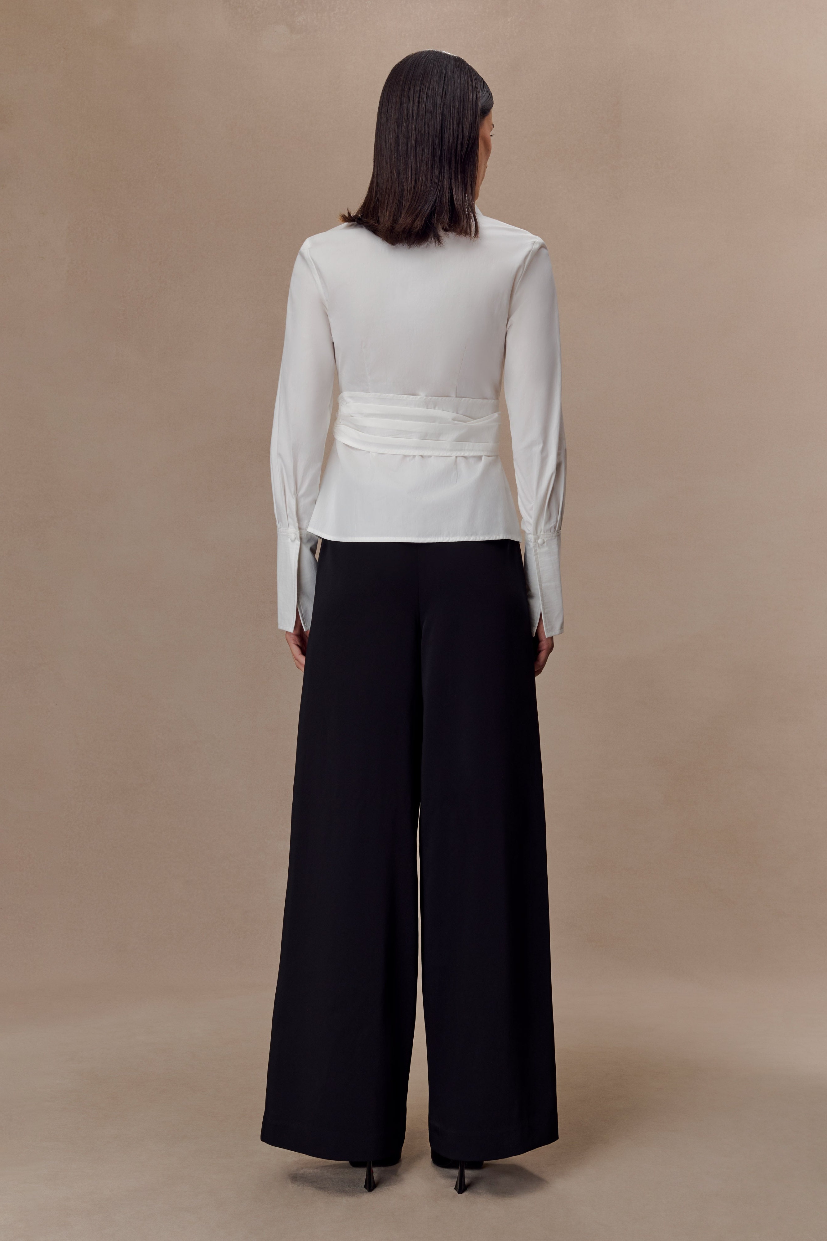 Black Wide Leg Suiting Trouser