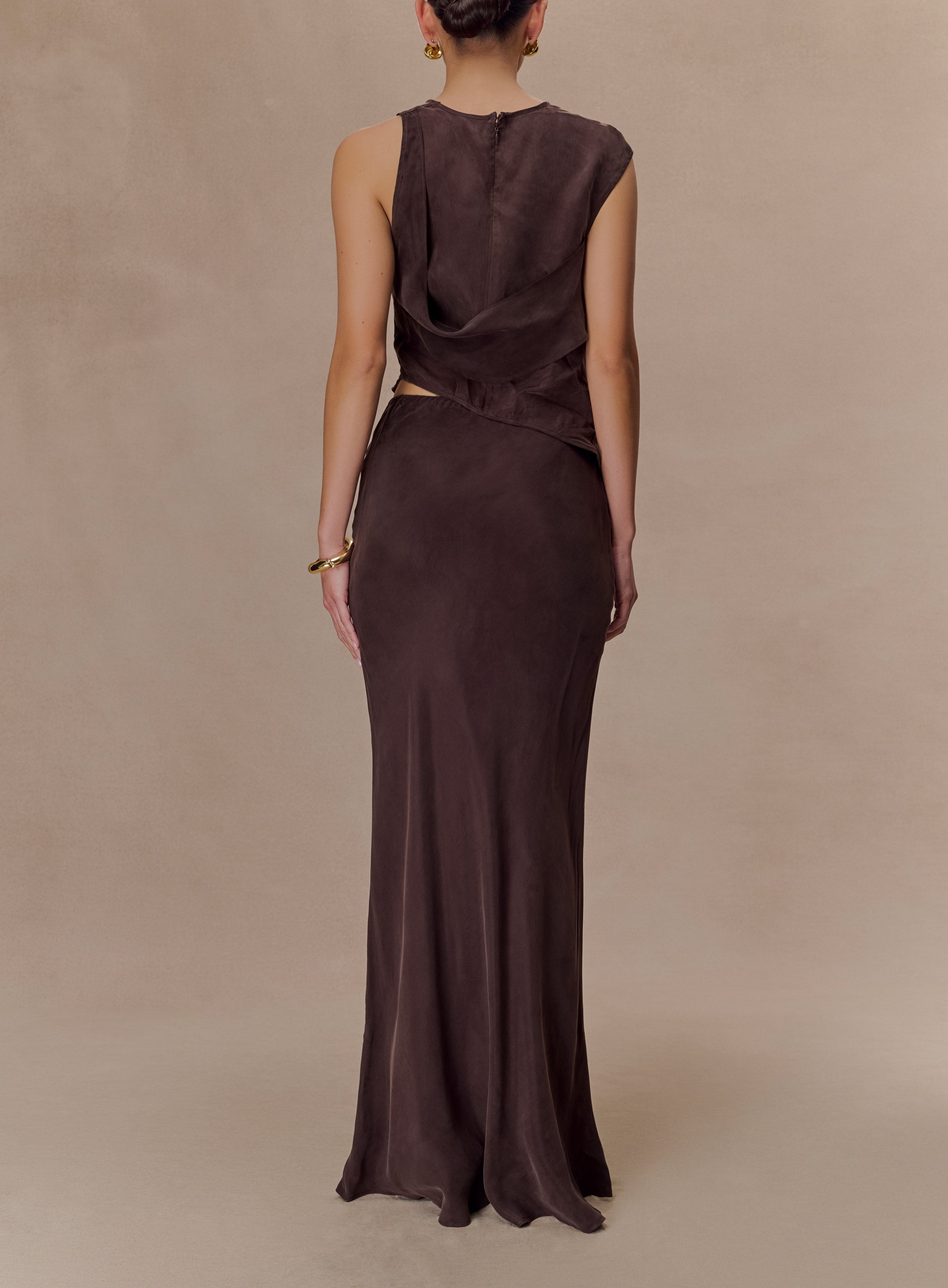 Chocolate Maxi Skirt