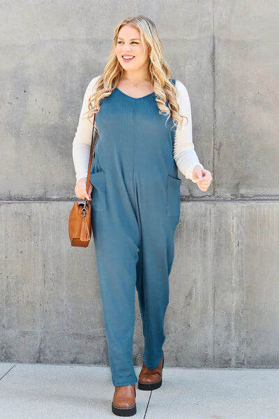 Full Size Sleeveless Straight Jumpsuit