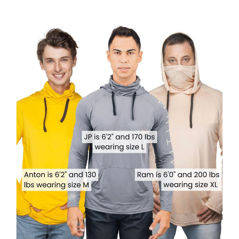 Men’s Hooded UPF 50 Work & Fishing Shirt with Built-In Face Gaiter