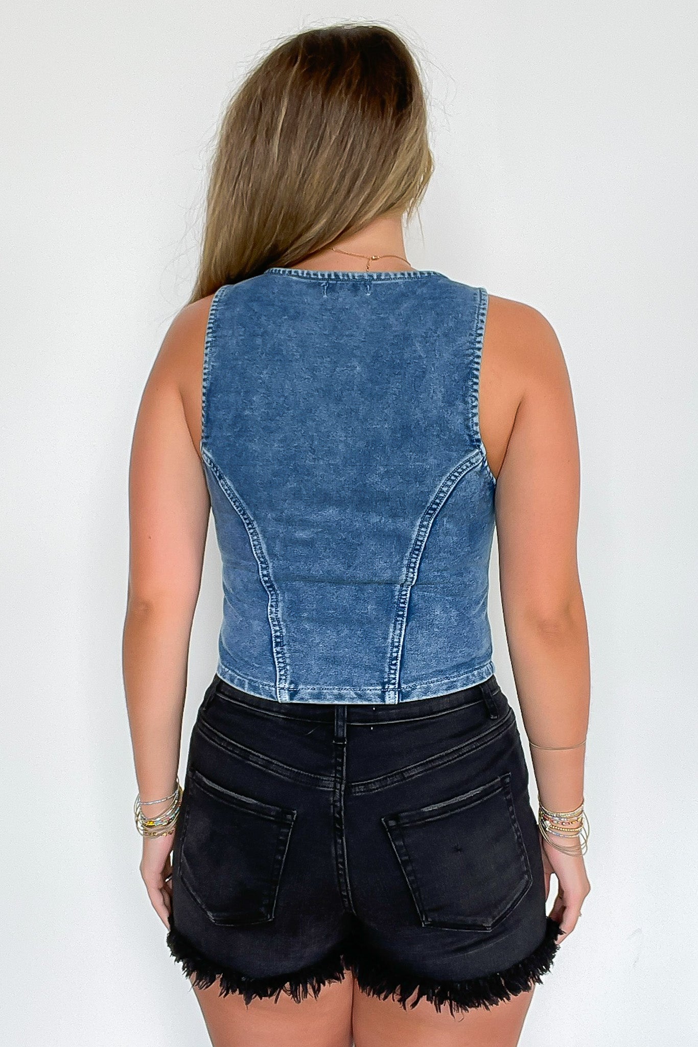 Button Down Denim Vest