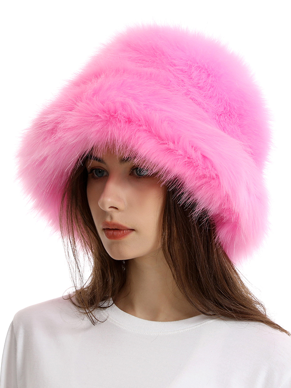 Keep Warm Solid Color Bucket Hat