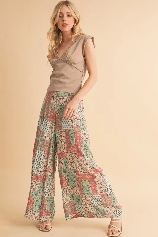 V-Neck Cap Sleeve Cropped Top