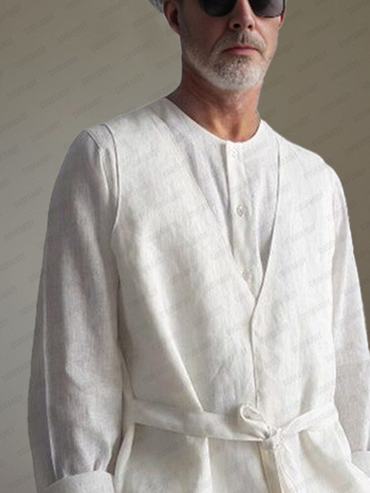 Elegant Fake Two Piece Cotton Shirt