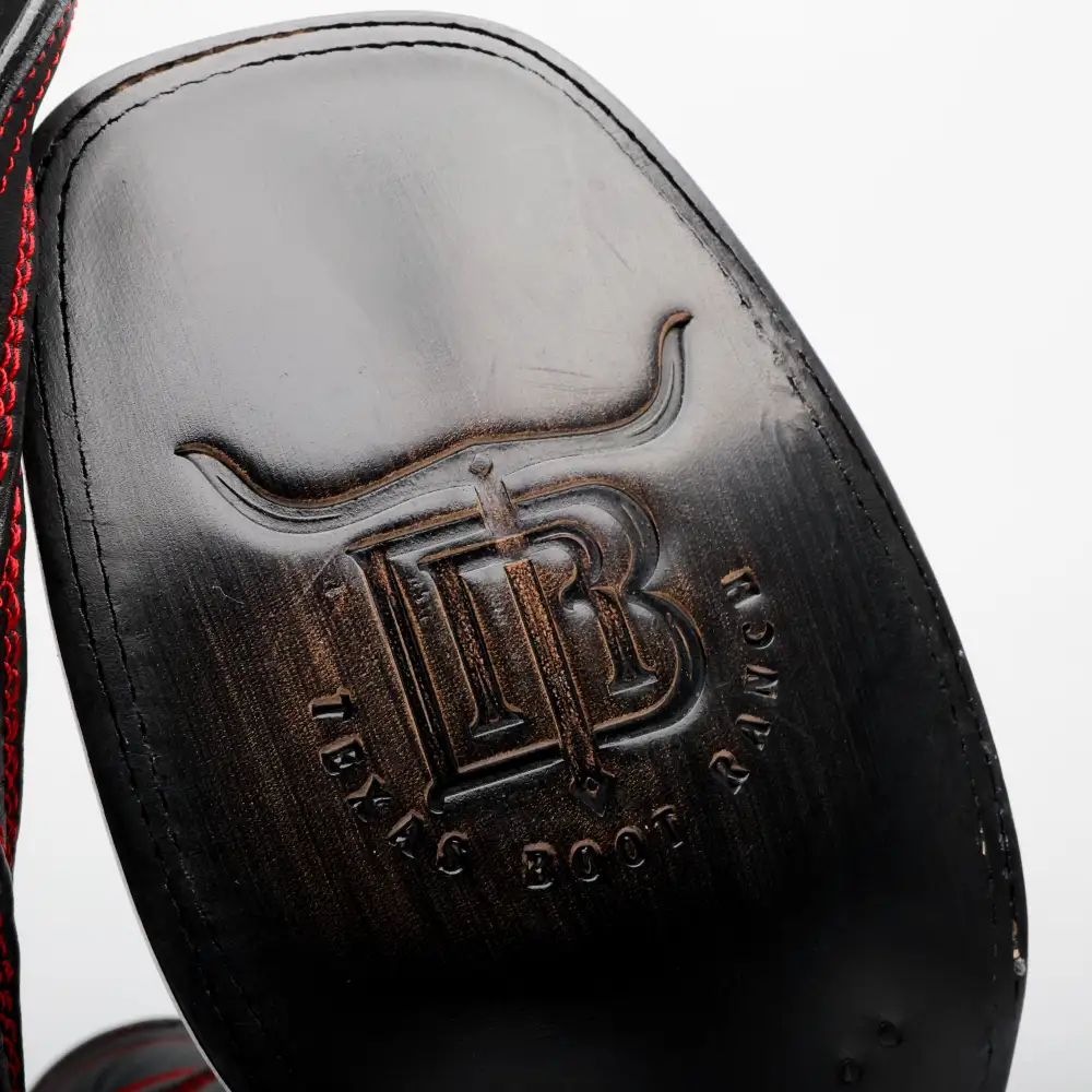 Black Cherry Ostrich Leather Boots - Square Toe