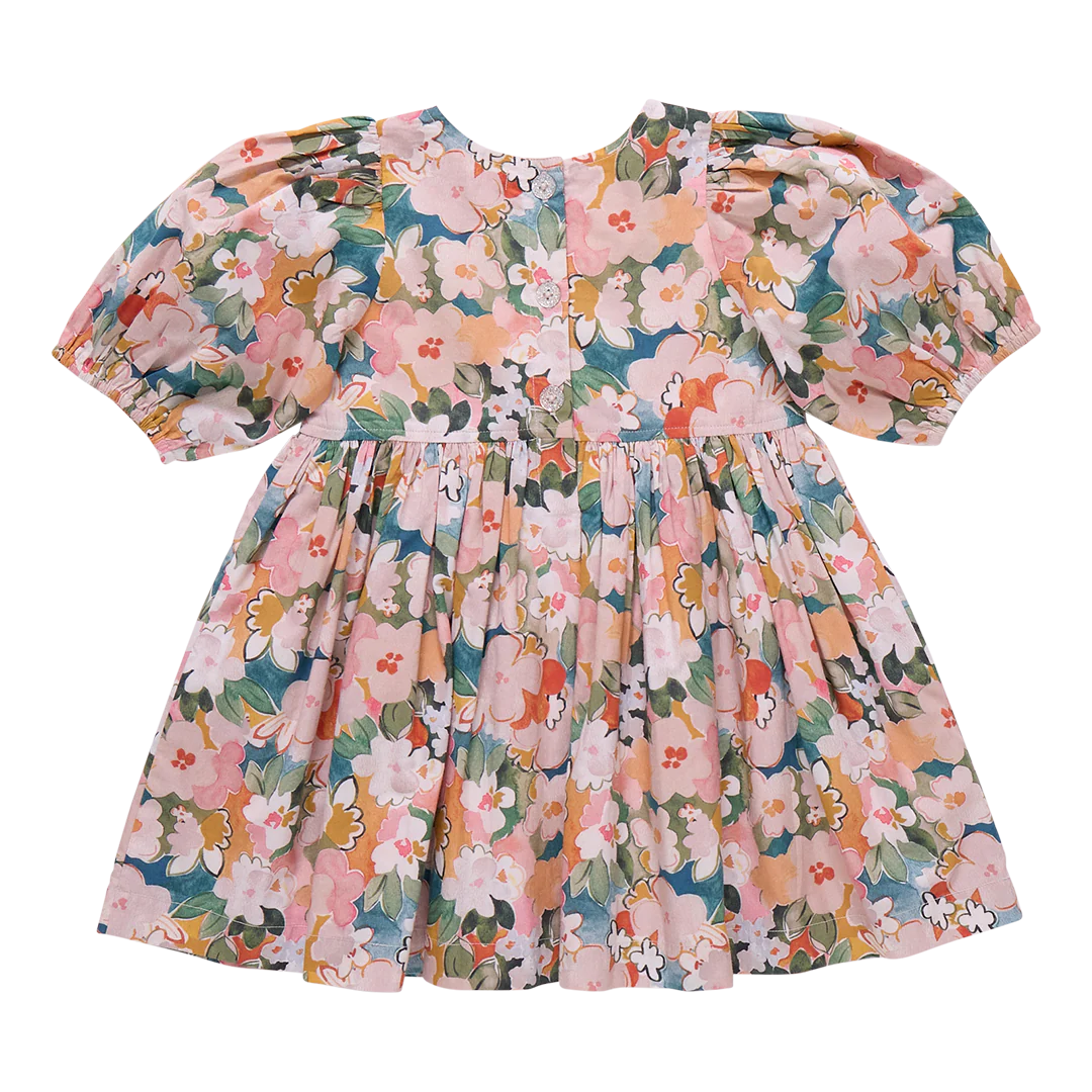 Evelyn Watercolor Floral Dress