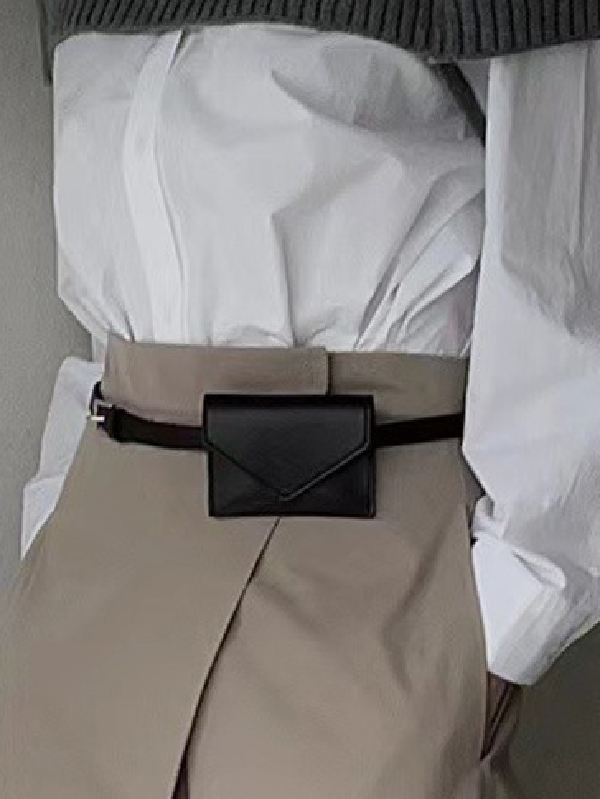 Belt Buckle Geometric Split-Joint Fanny Packs Bags Accessories Bags