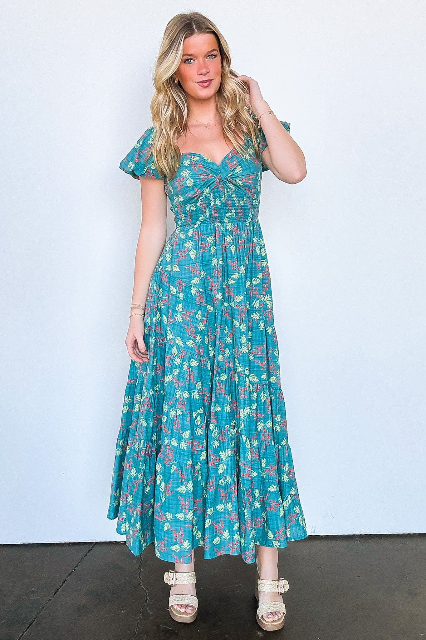 Sensationally Sweeter Floral Tiered Maxi Dress