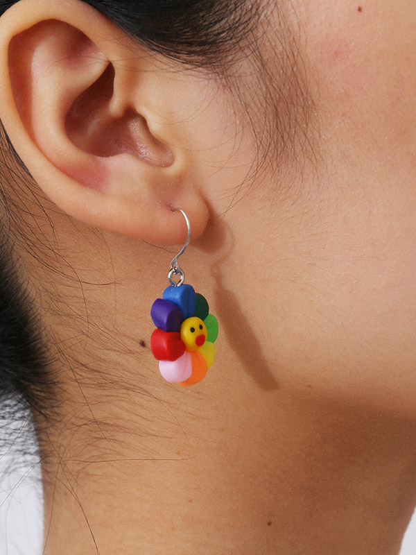 Fashion Colorful Smiley Acrylic Earrings