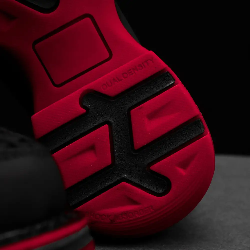 Black Basketweave Leather Botin With 3D Lightweight Soles - Square Toe