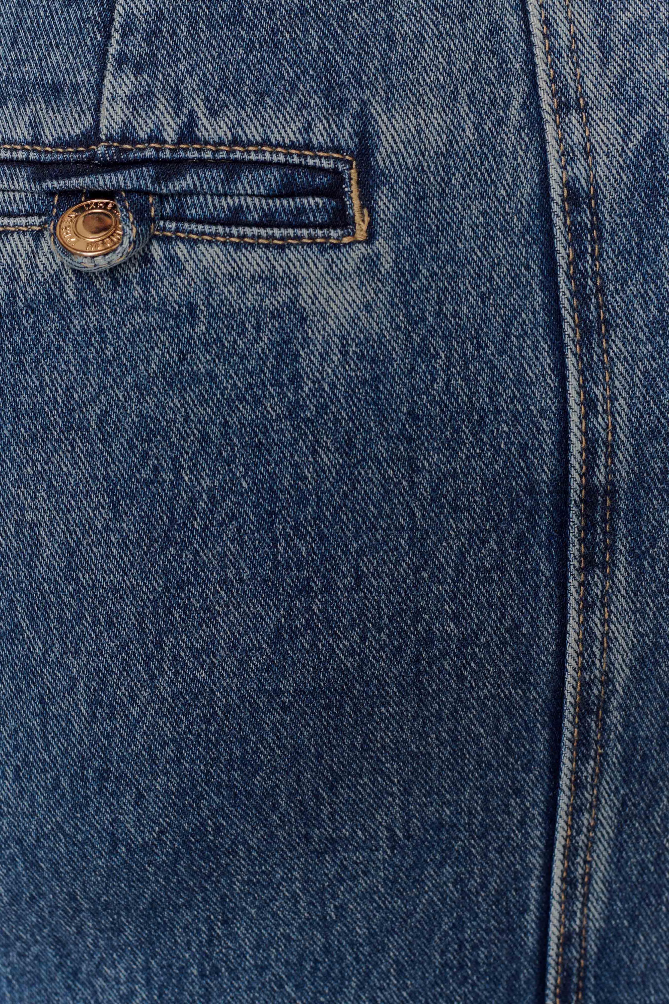 Blue Denim Maxi Skirt