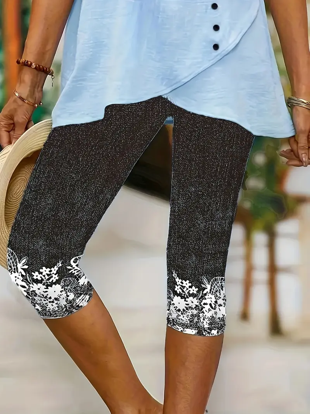 Women's Casual Floral Spring Print Leggings