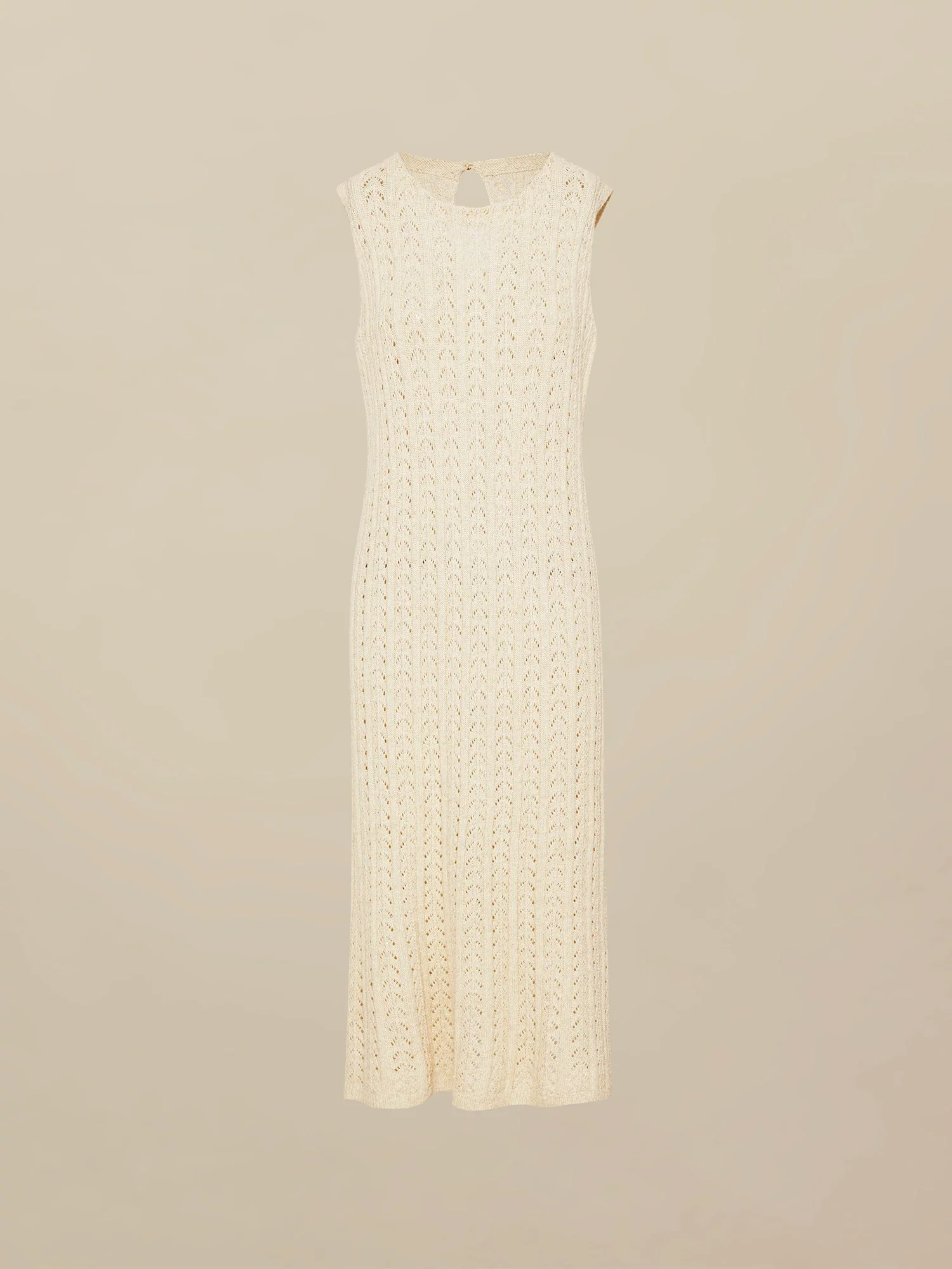 Lyocell Round Neck Sleeveless Sequined Dress