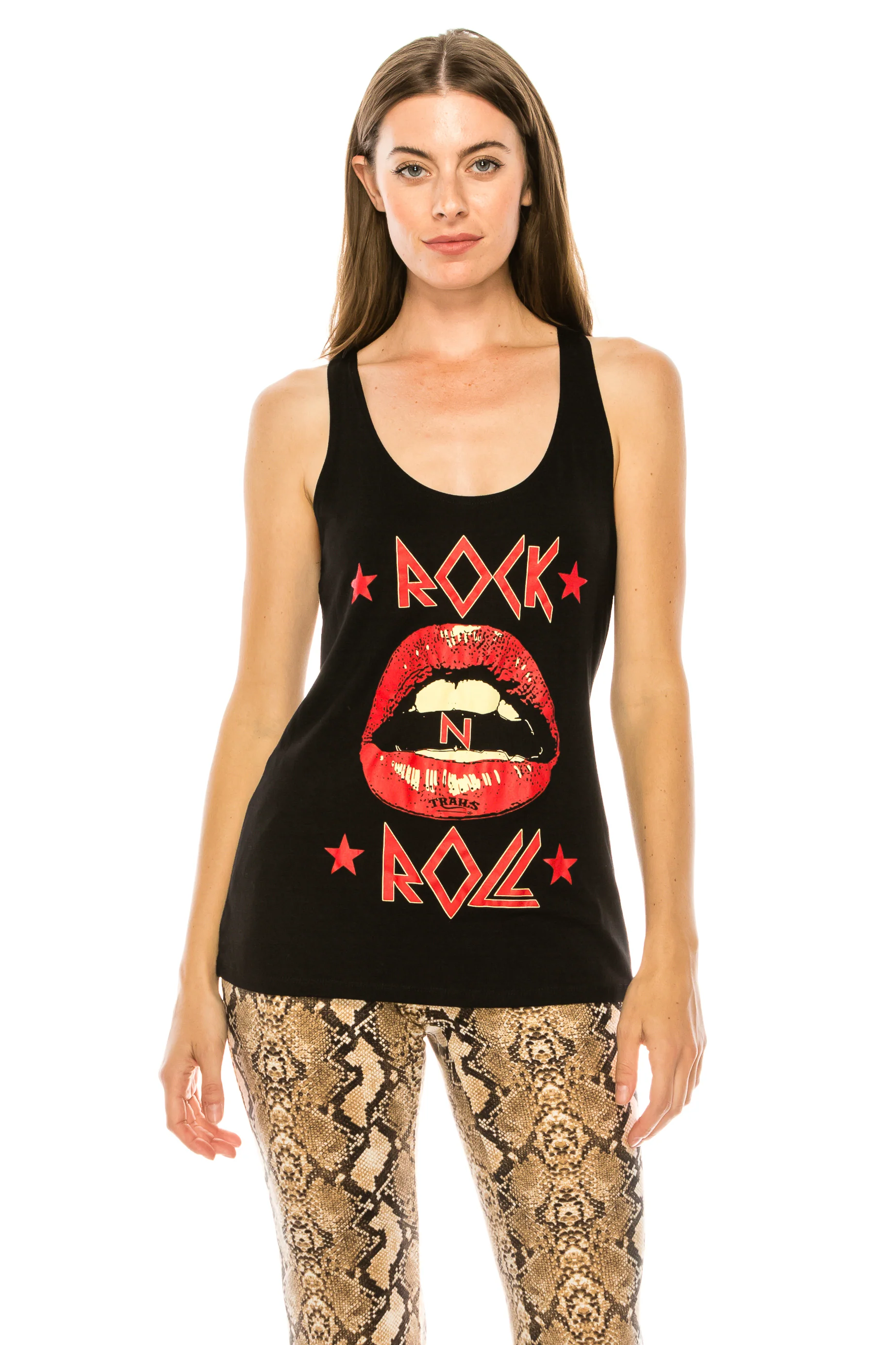 ROCK N ROLL LIPS TANK TOP