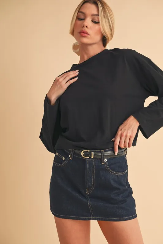 Round Neck Long Sleeve Top