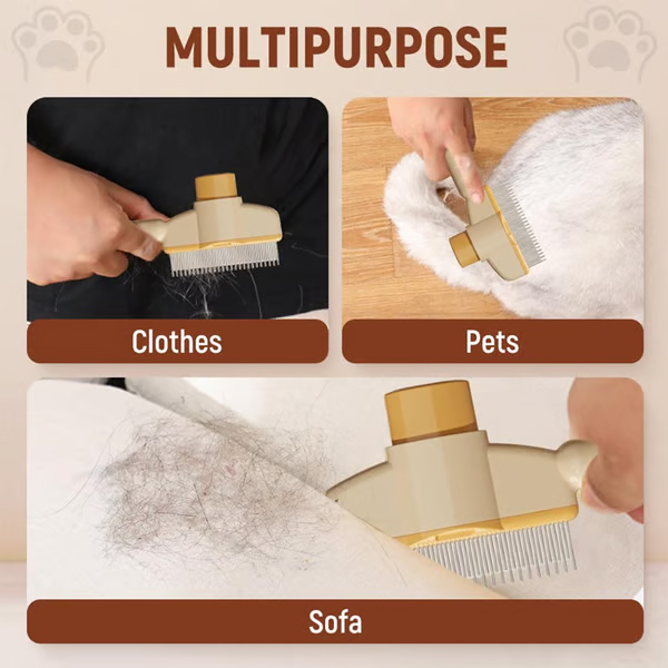 Self-cleaning Pet Flea Comb Grooming Brush