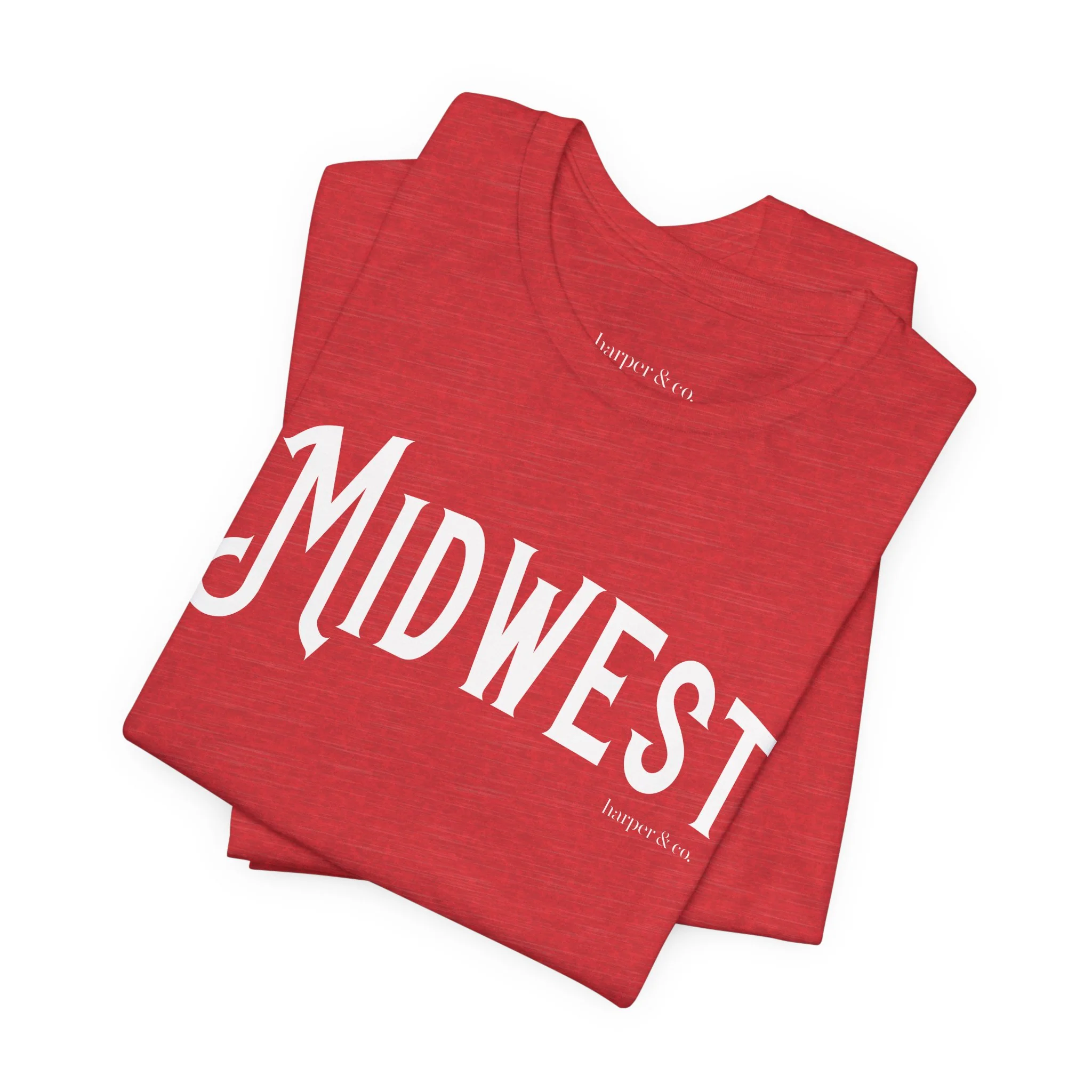 Midwest Unisex Jersey Tee - Casual Soft Cotton Short Sleeve Shirt