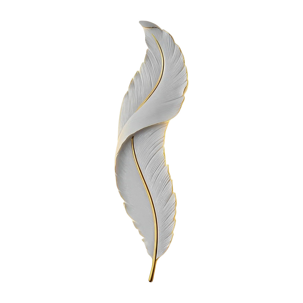 Creative Feathers LED White Luxury Modern Wall Lamp Wall Sconce Lighting