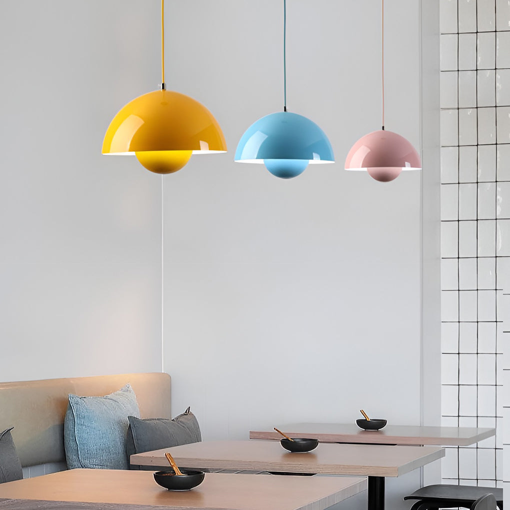 Creative Hemispherical Colorful Metal Nordic Island Light Pendant Lights
