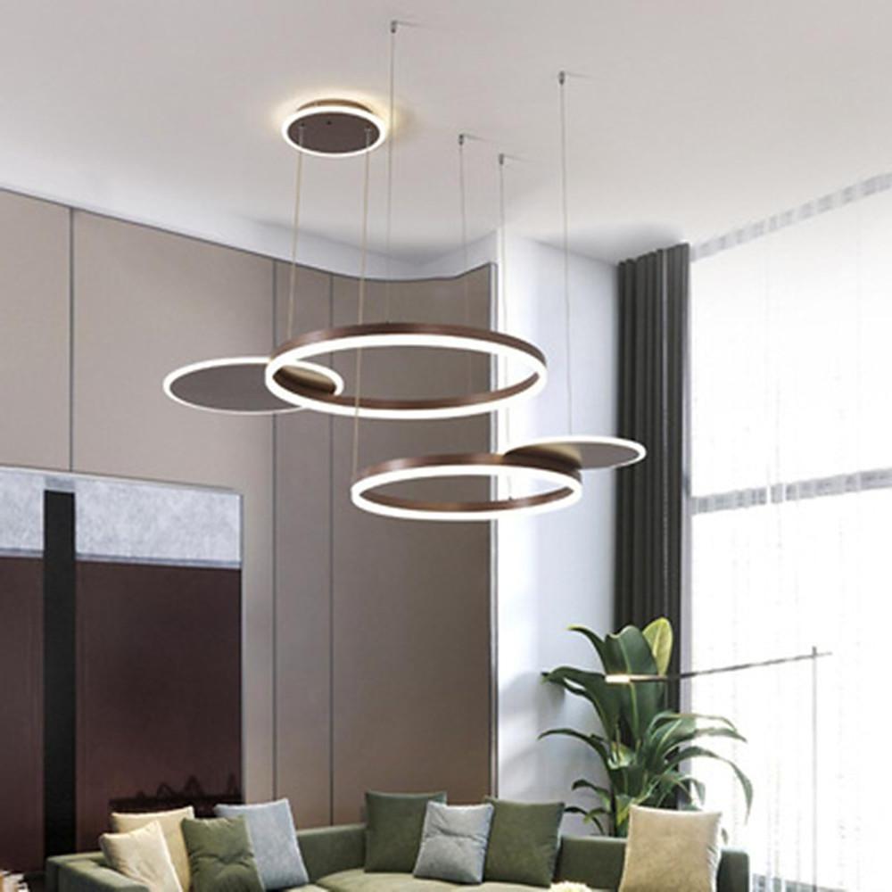 Circles Ring Dimmable LED Modern Chandelier Pendant Light Island Lights