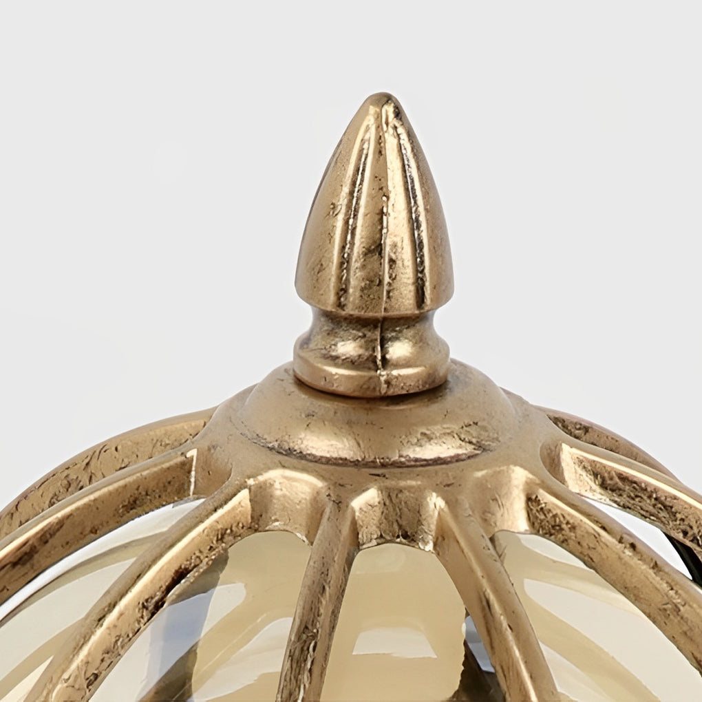 Vintage Ball Waterproof Aluminum European Outdoor Fence Post Lights