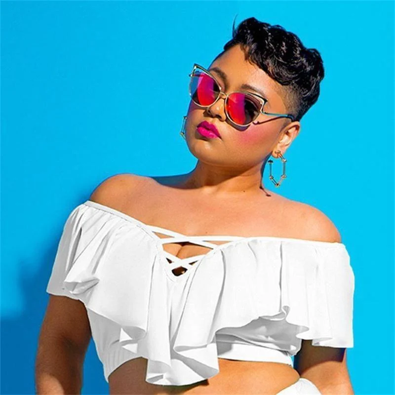 split high waist bikini swimsuit