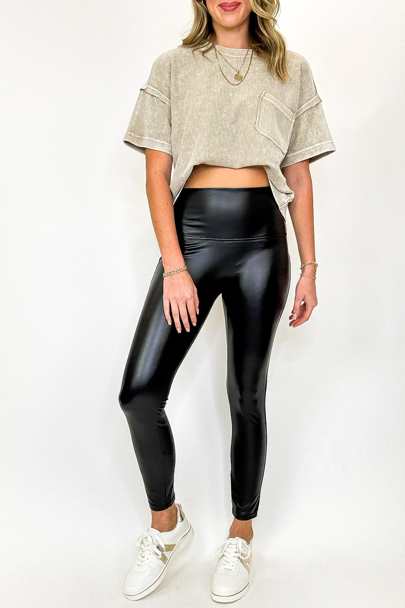 Runway Flex High Waist Faux Leather Leggings