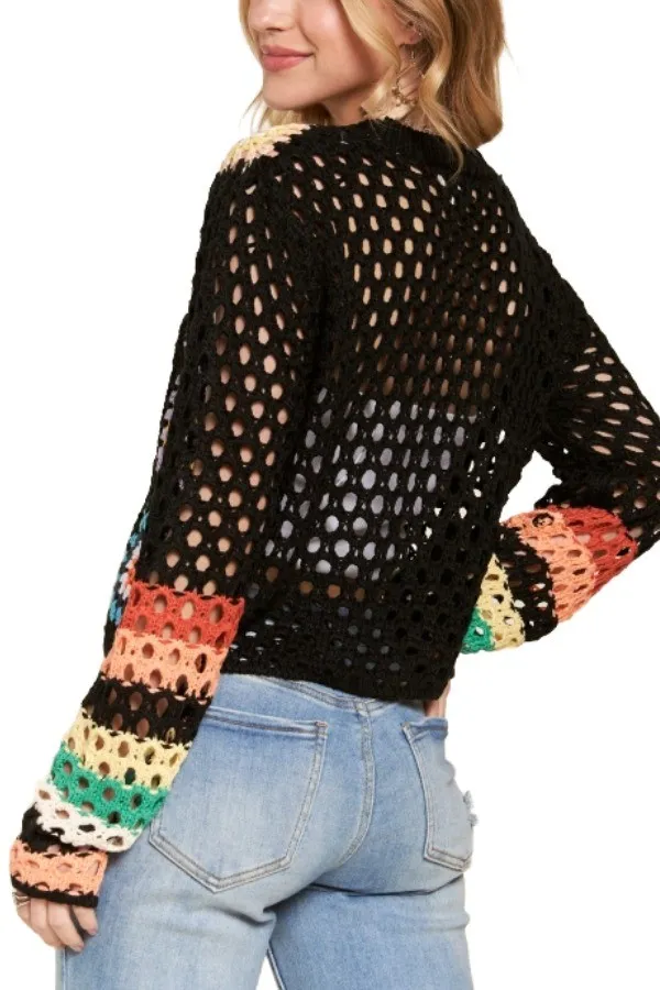 Lightweight Multi Color Crochet Top