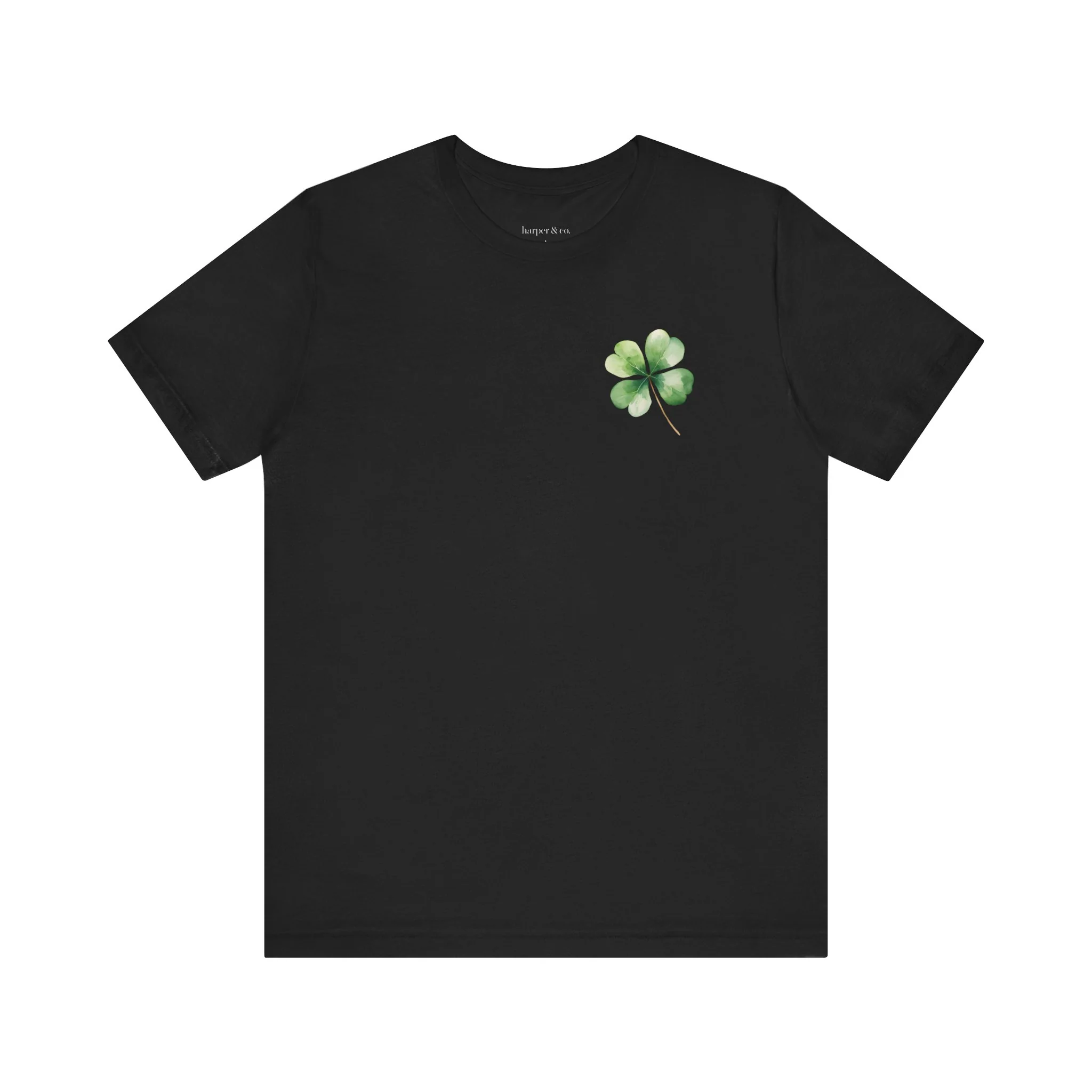 Watercolor Clover Pocket Unisex Jersey Short Sleeve Tee