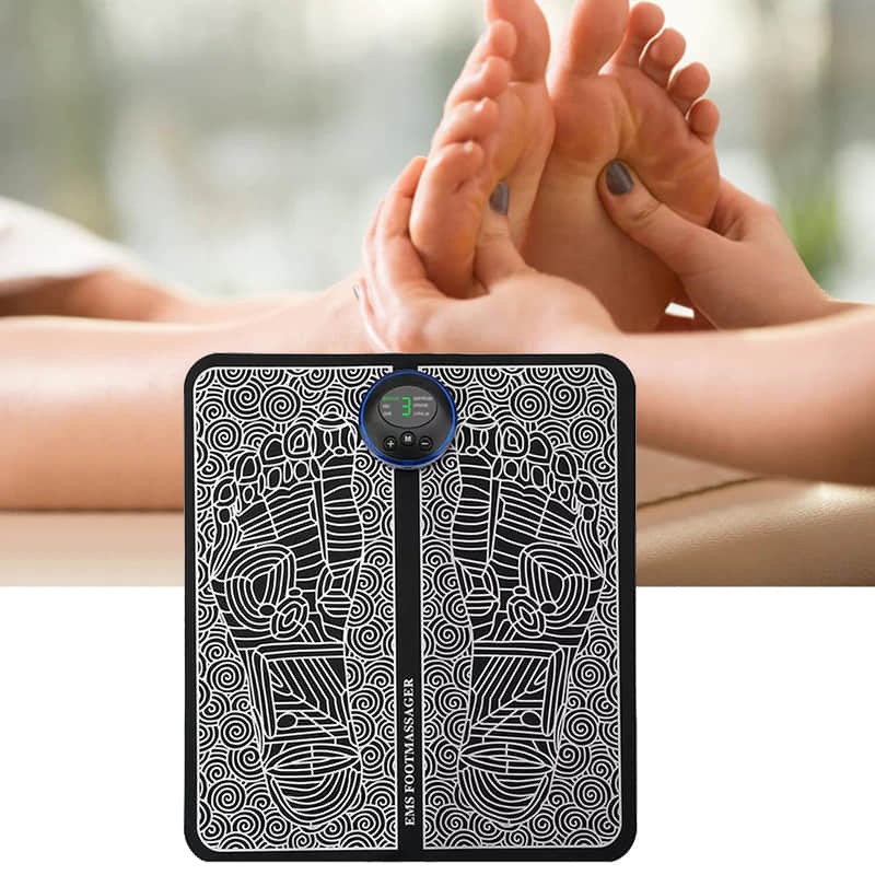 EMS Massage Foot Pad 6 Modes 9 Strength Levels Rechargeable