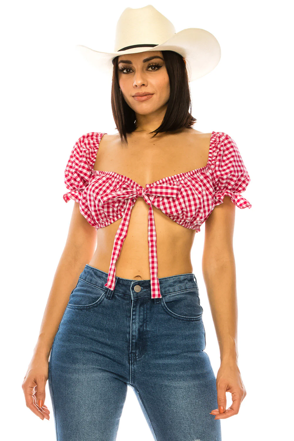 GINGHAM CROP TOP