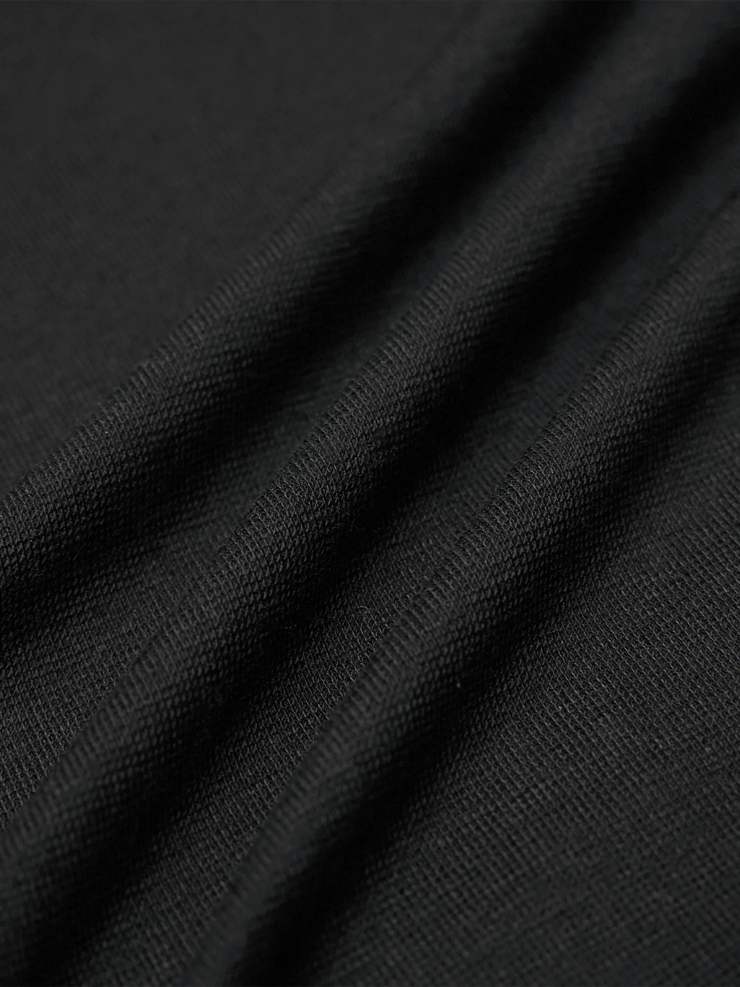 Lyocell & Wool Round Neck Long Sleeve Drawstring T-Shirt